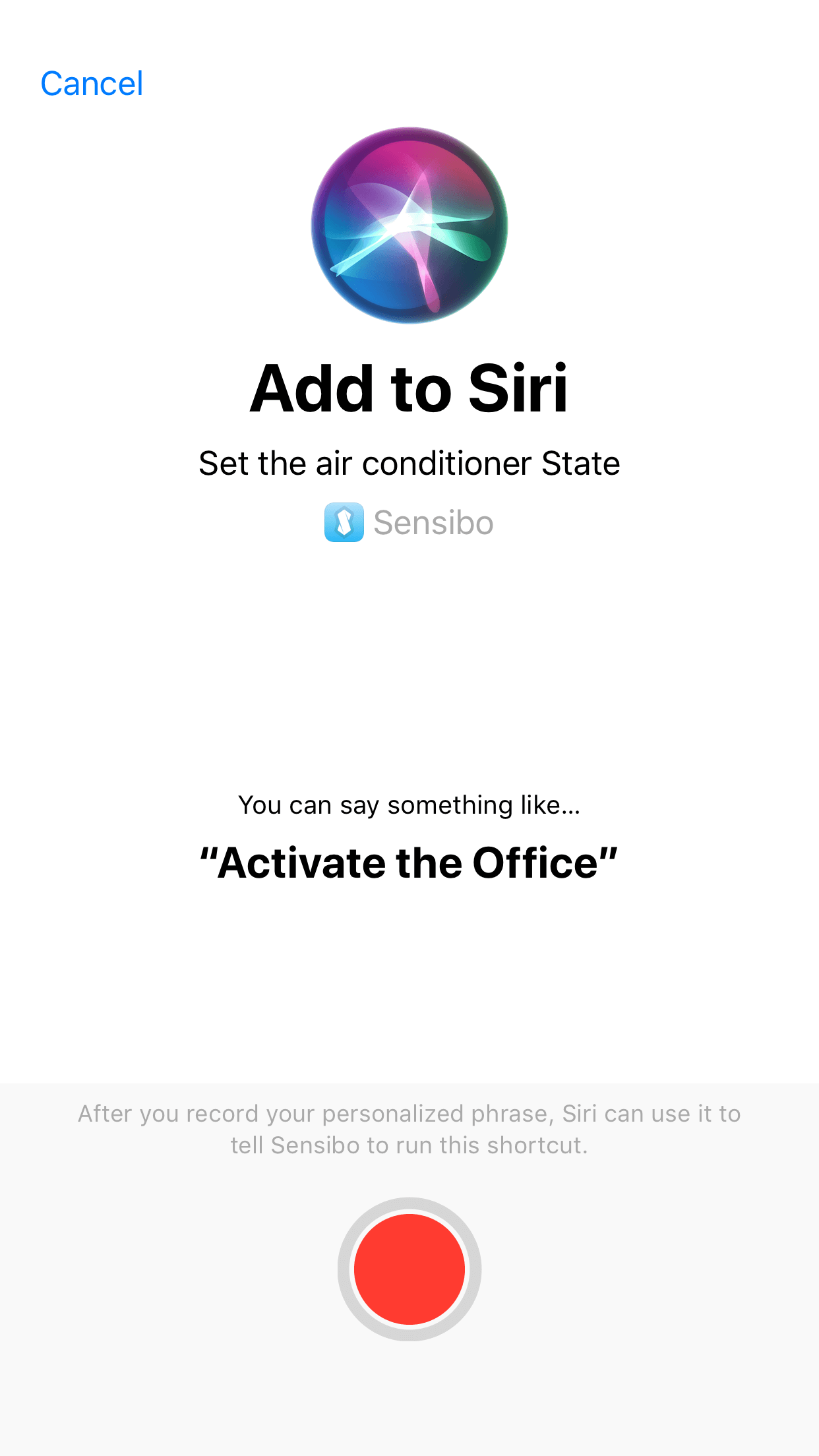 record siri shortcut