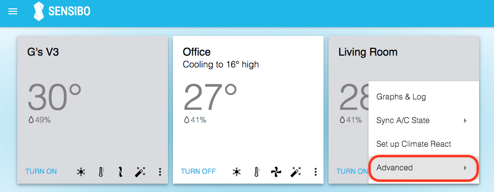 calibrate temperature humidity advanced menu