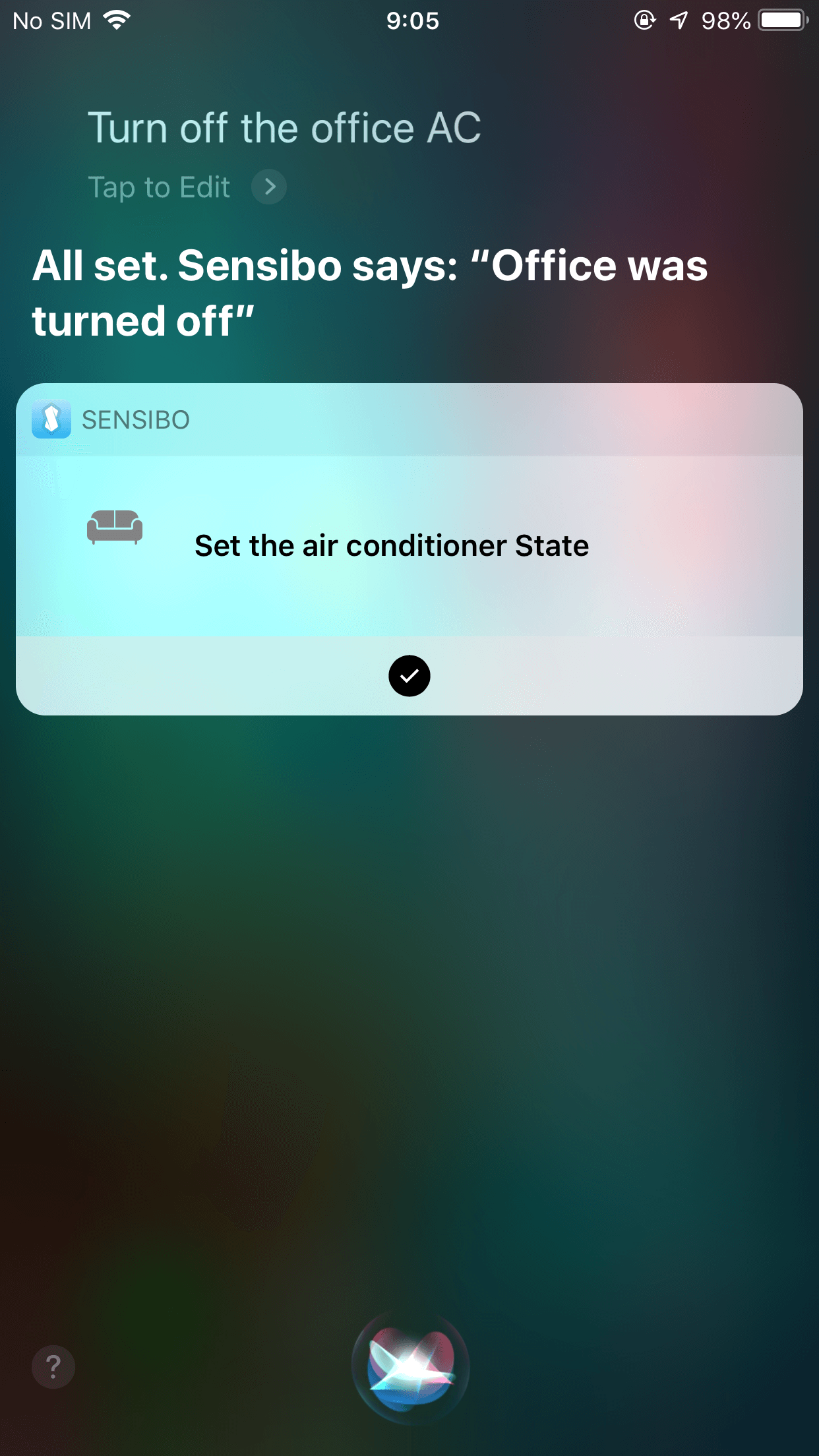 siri shortcut confirmation