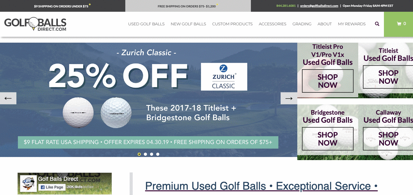 Scrolling Through Golf Balls Direct Site Gif