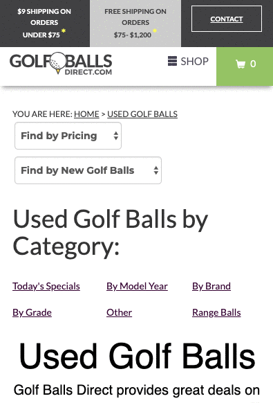 Scrolling Through Golf Balls Direct Site Gif