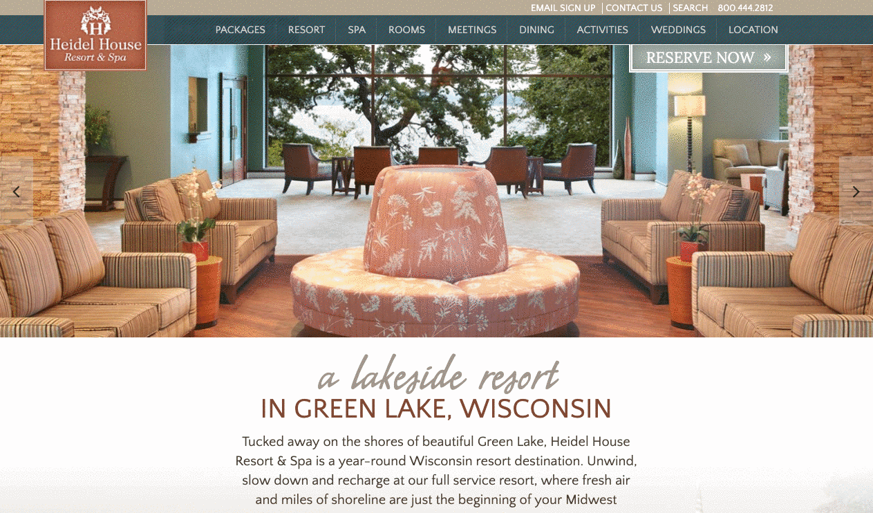 Scrolling Through Heidel House Site Gif