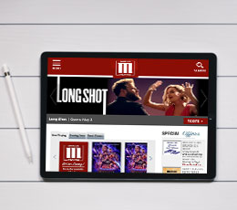 Marcus Theatres Site On A Tablet
