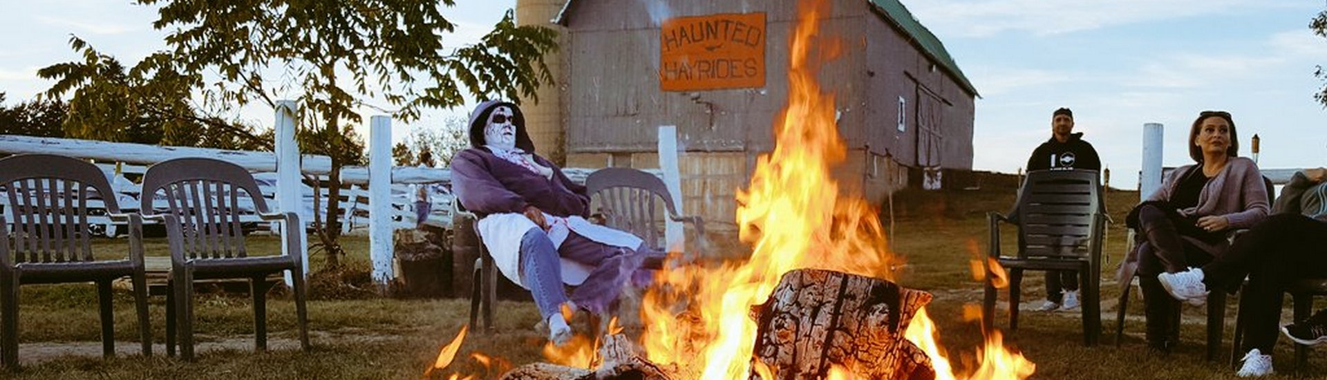 Bonfire at the Haunted Hayride