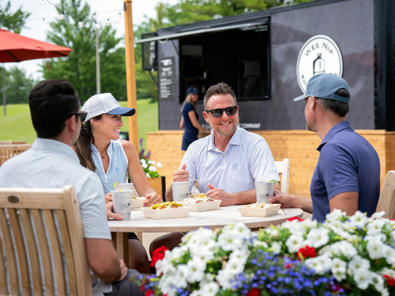 Group dining at The 12th Hole