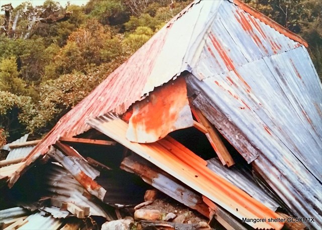 Mangorei shelter prior to demolition & removal