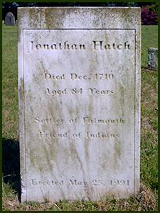 Jonathan Hatch rests in Falmouth Old Burying Ground