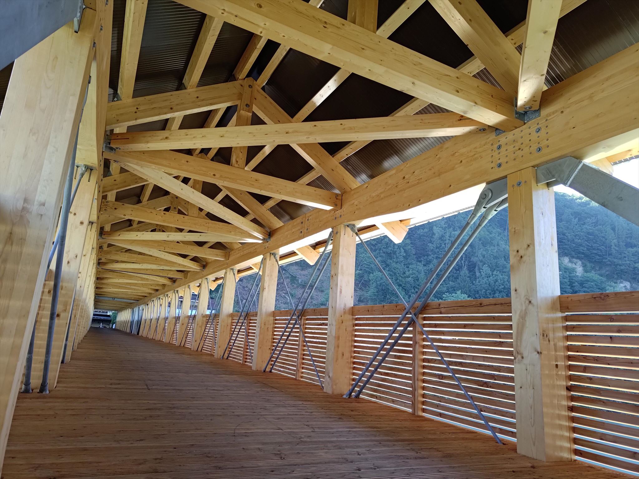 Holzkonstruktion der Zollhausbrücke Erl