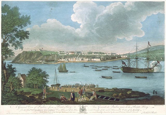 Gravure de la vue de la rive de Québec, 1761 Gravure de la vue de la rive de Québec, 1761