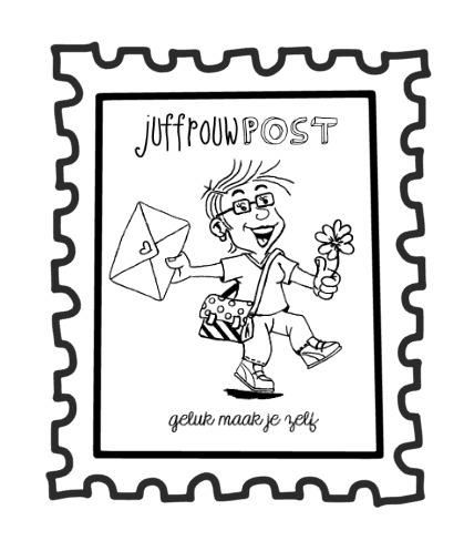 Postzegel Juffrouw Post width=