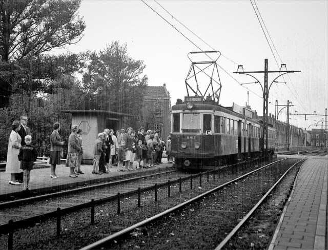Historische foto van de halte