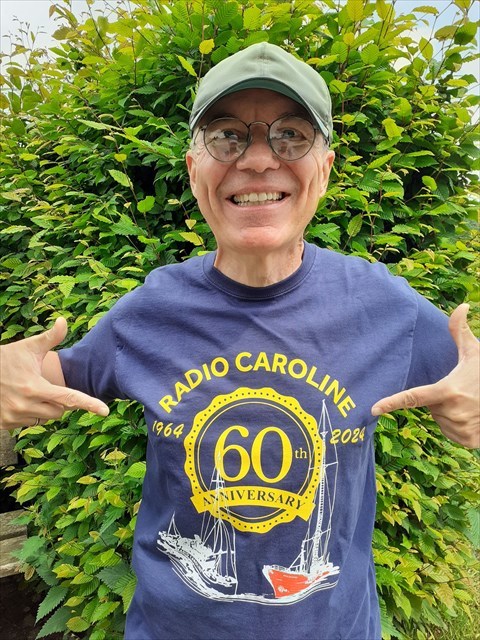 Picture of Mr. vt601 with the anniversary T-Shirt of Radio Caroline
