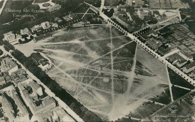 Flygfoto över exercisheden
