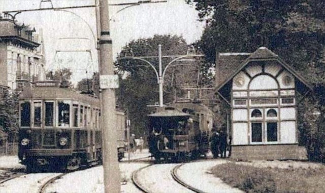 Historische foto van de halte