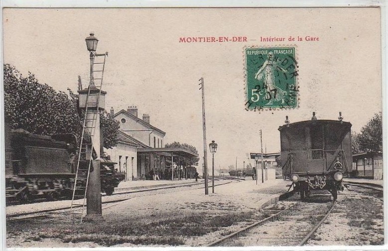 La gare de Montier en Der vue des voies