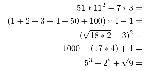 Rownania / Equations