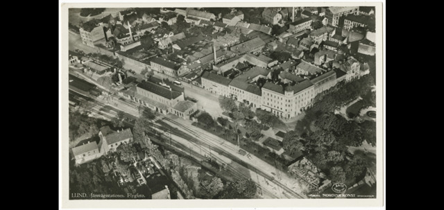 Lund station flygfoto