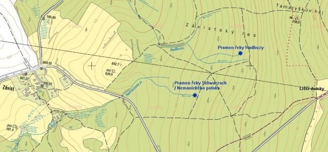 Okolí pramenů Radbuzy a Nemanického potoka