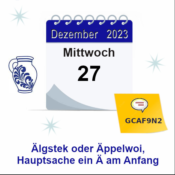 Banner lgstek oder ppelwoi, Hauptsache ein  am Anfang
