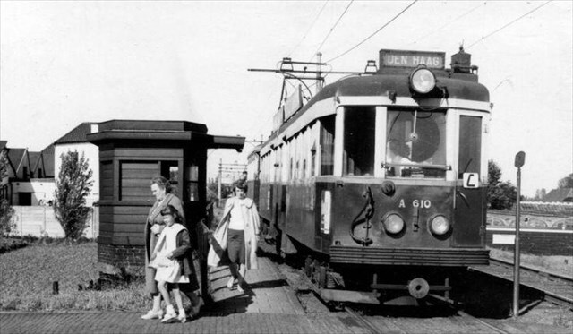 Historische foto van de halte