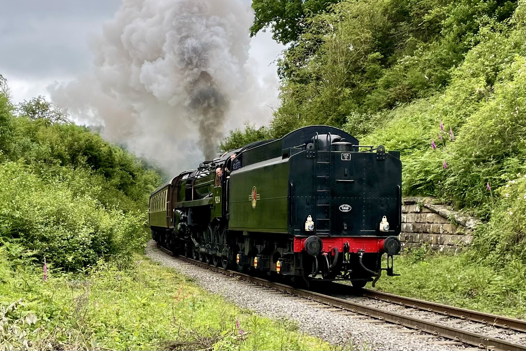A steam train on the North York Moors Railway
