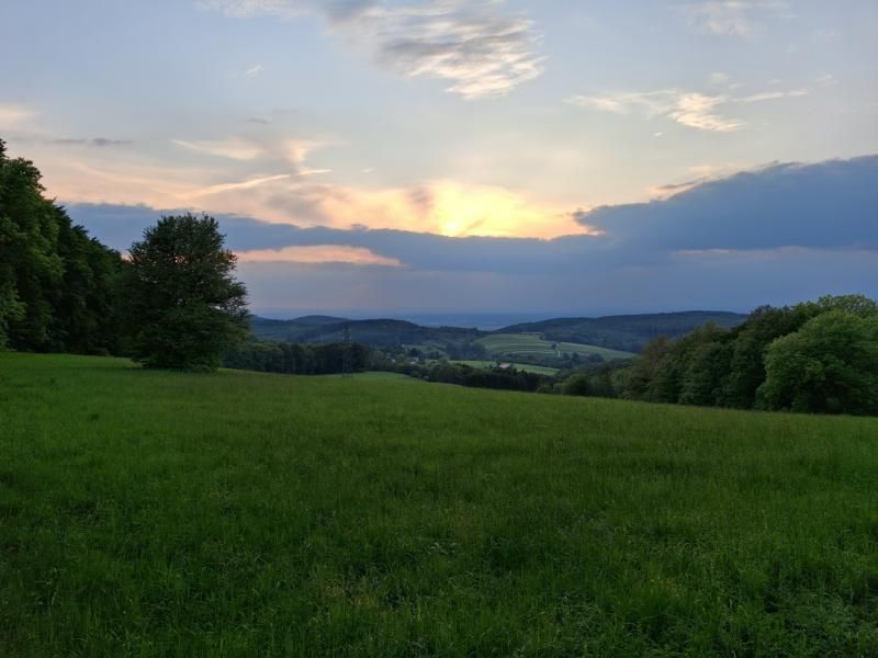 Abendliche Aussicht vom Referenzpunkt