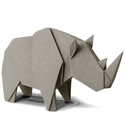 Rhinoceros - Origami animals
