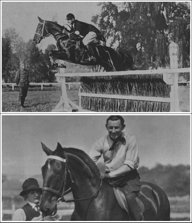 Vlasta Burian na koni Tasso