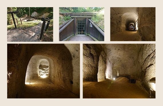 Koláz fotografií dolu