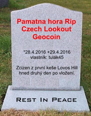 Pamatna hora Rip – Czech Lookout Geocoin