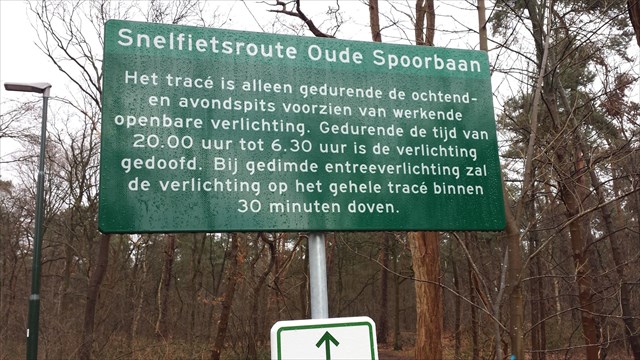 Informatiebord snelfietsroute