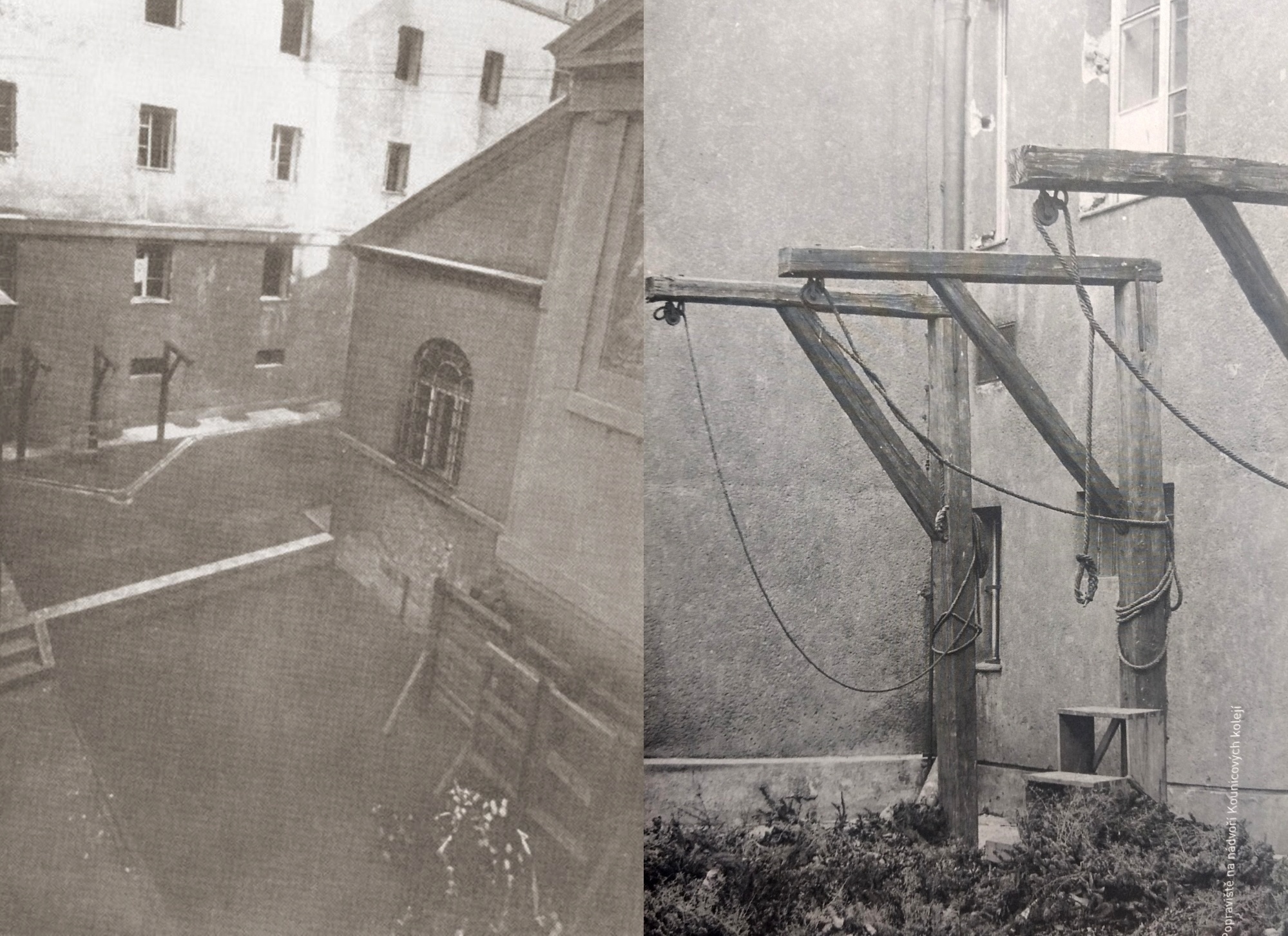 Popraviště na nádvoří Kounicových kolejí