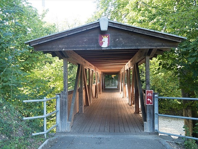 Holzbrücke über die Ergolz in Augst (BL)