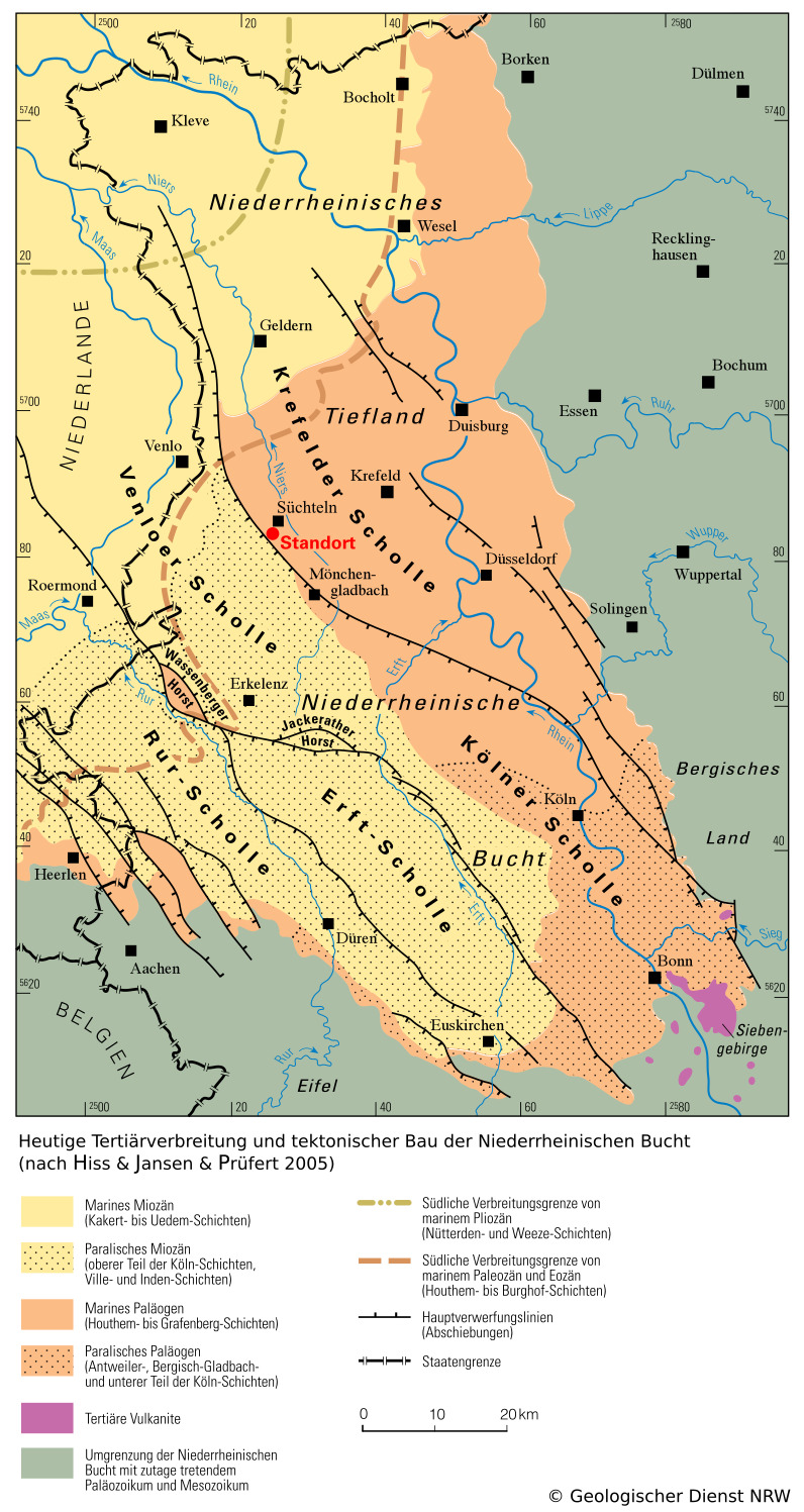 Karte Niederrheinische Bucht