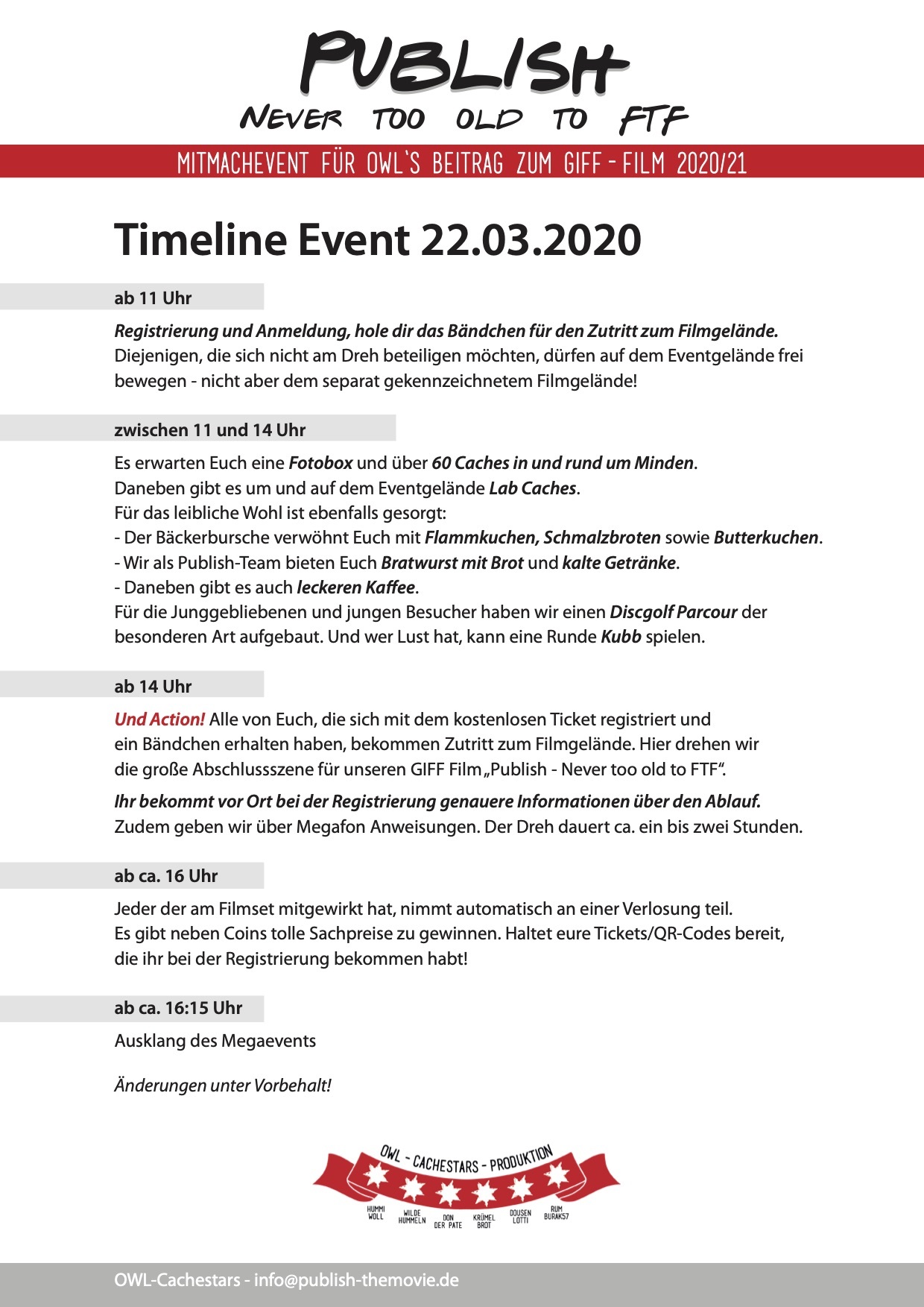 Publish Timeline