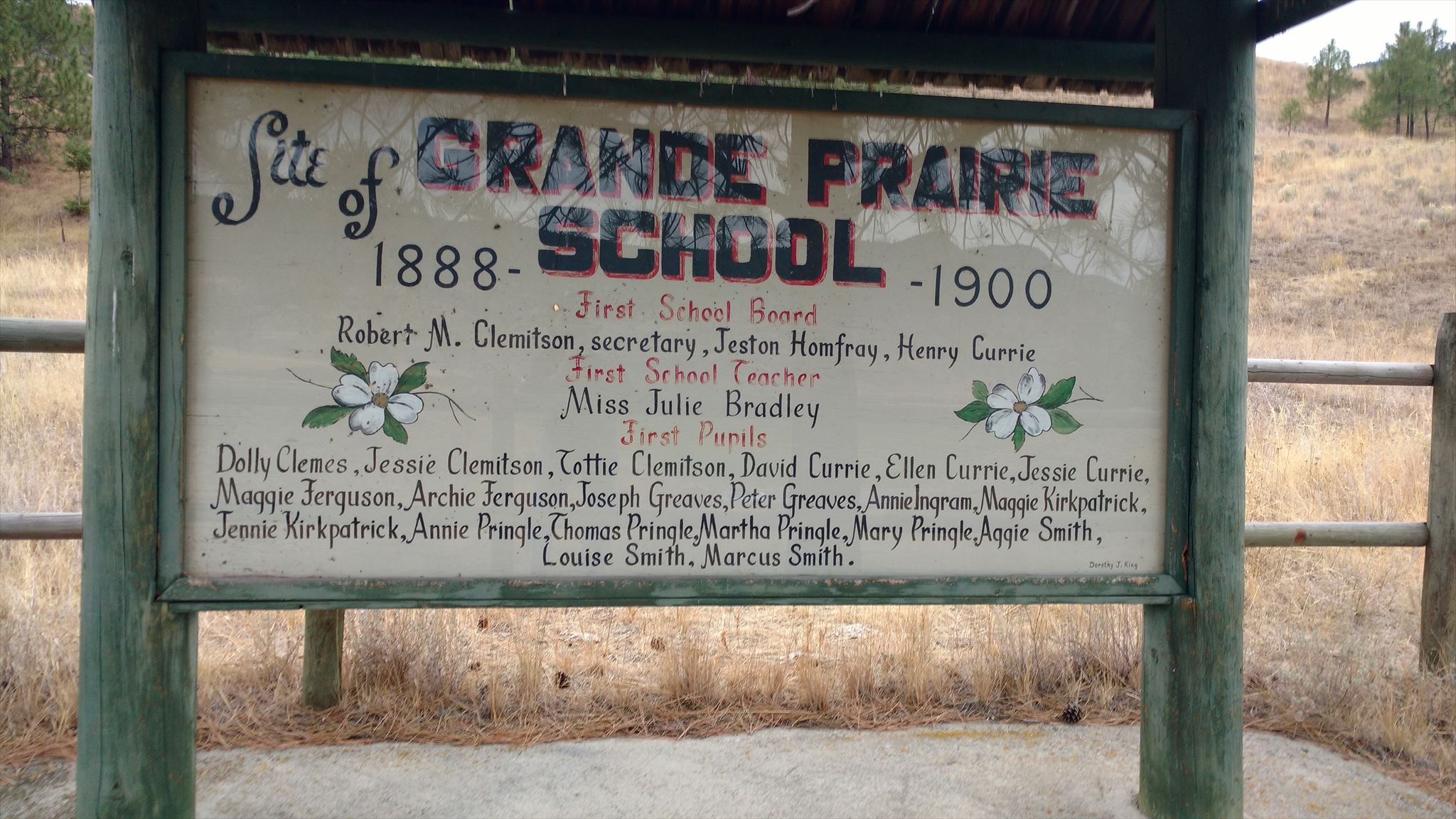 grande prarie school sign