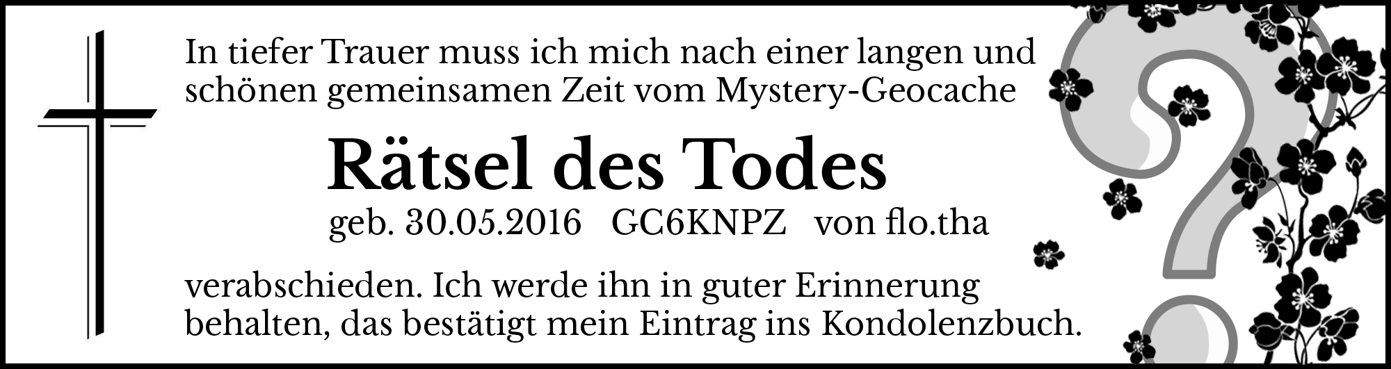 GC6KNPZ – Rätsel des Todes