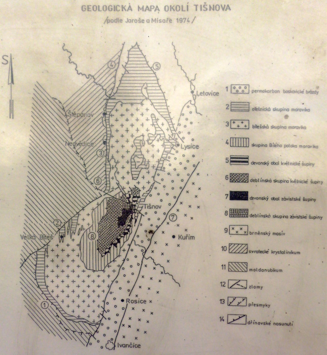 Geologická mapa okolí Tišnova Geologická mapa okolí Tišnova