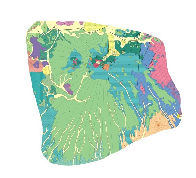 Geologická mapa pohoria Javorie