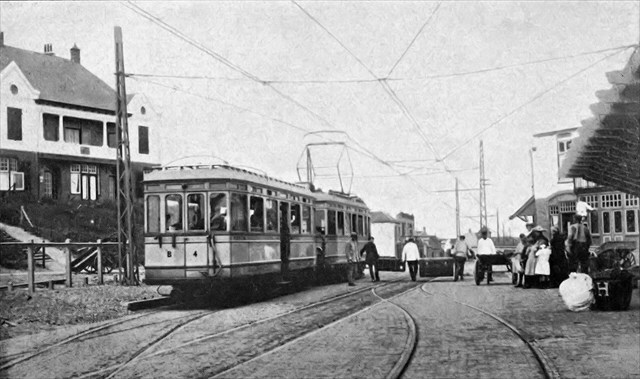 Historische foto van de halte