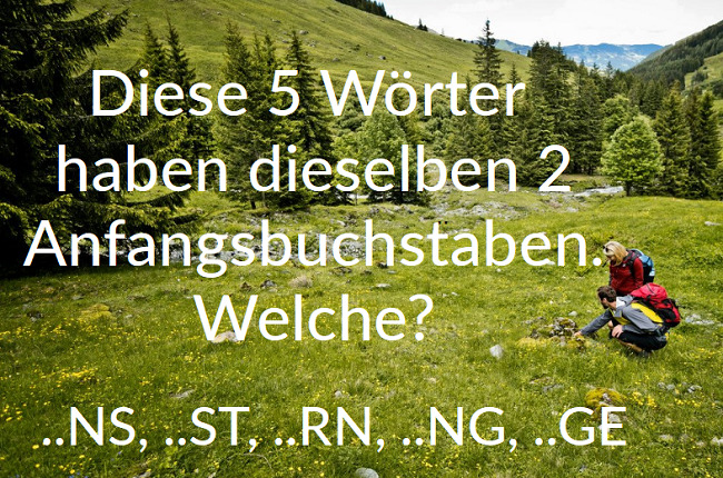 Welche Anfangsbuchstaben fehlen?