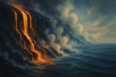 Where lava meets the sea
