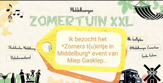 Banner Zomers t(u)intje in Middelburg