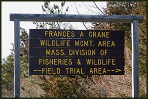Main entrance to Frances A. Crane Wildlife Management Area