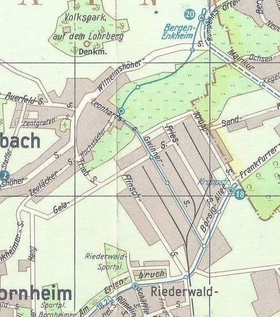 Streckenverlauf 1956