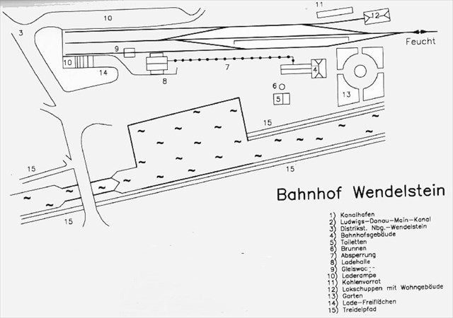 Der Gleisplan des Wendelsteiner Bahnhofs