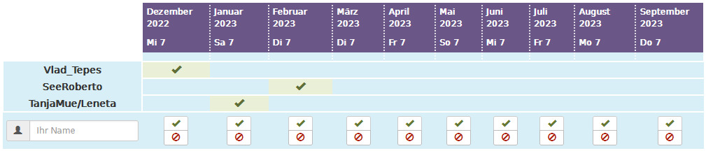 Terminplaner  GC-Stammtisch Darmstadt-Dieburg