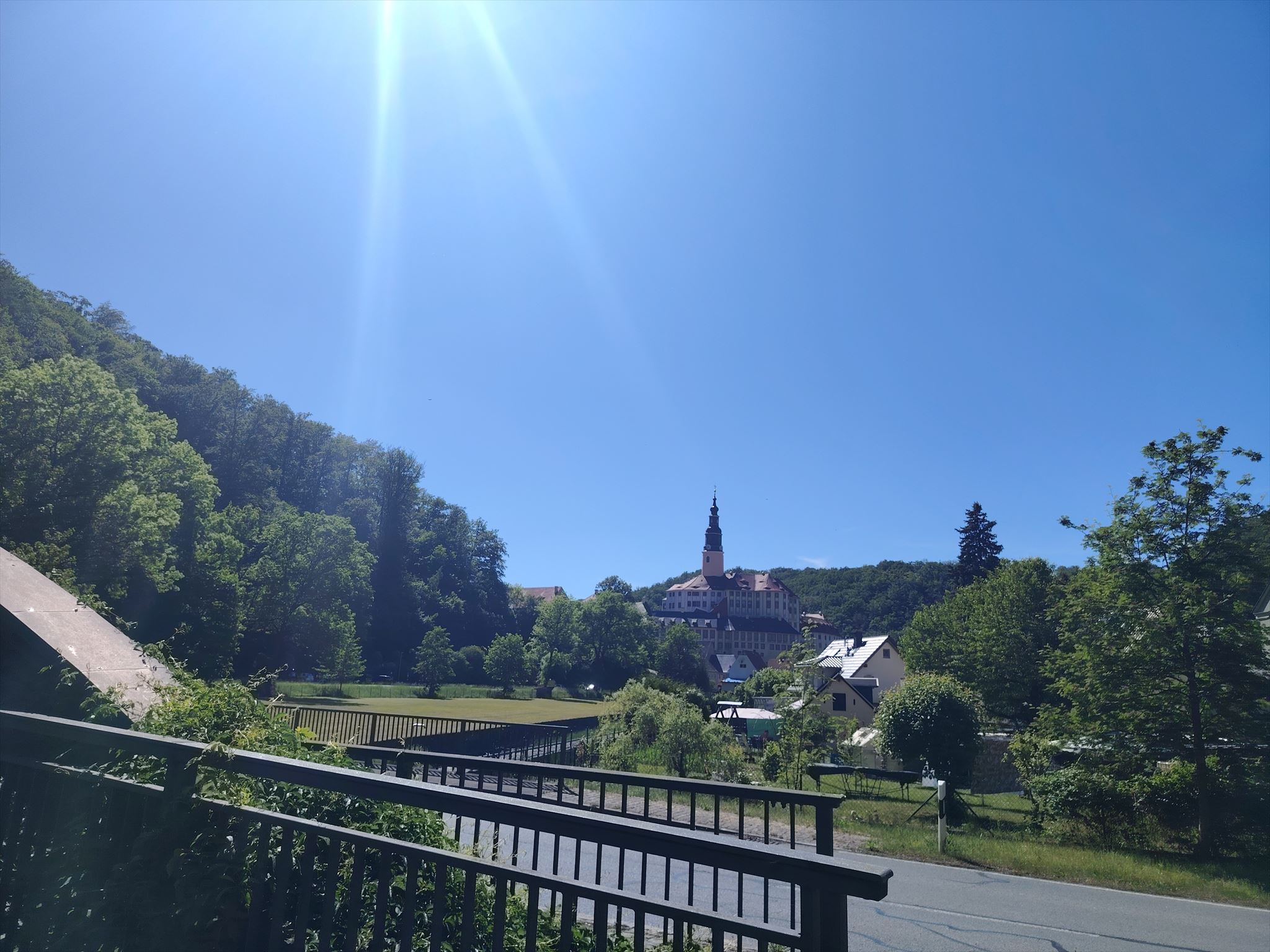 Blick zum Schloss Weesenstein