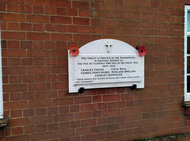 War Memorial, Claypole