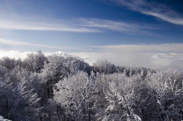 Výhľady z rozhľadne na Inovci 20.1.2018